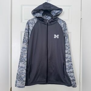 Michigan Wolverines zipper Camouflage Hoodie